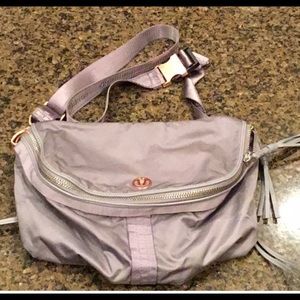 Lululemon Crossbody Bag Purse (Gray, Rose Gold)